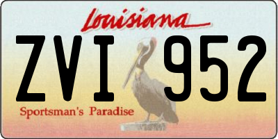 LA license plate ZVI952