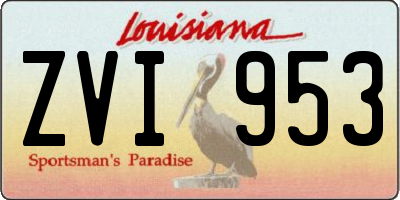 LA license plate ZVI953