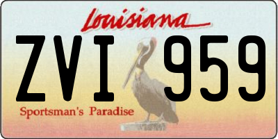 LA license plate ZVI959