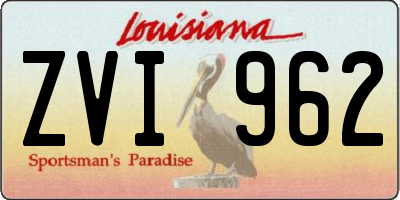 LA license plate ZVI962