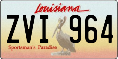 LA license plate ZVI964