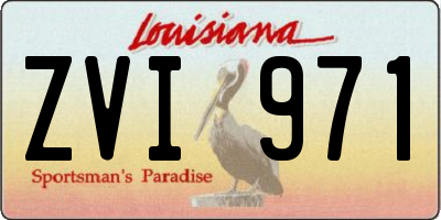LA license plate ZVI971