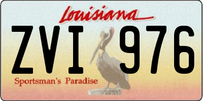 LA license plate ZVI976