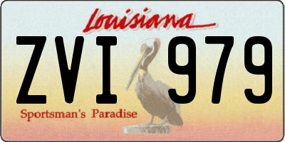 LA license plate ZVI979