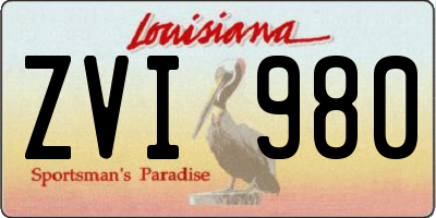 LA license plate ZVI980