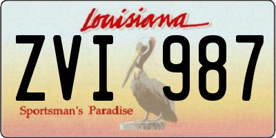 LA license plate ZVI987