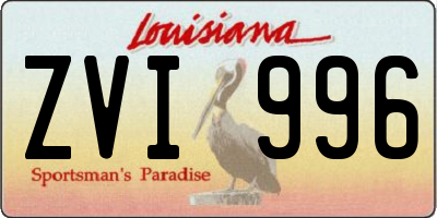 LA license plate ZVI996