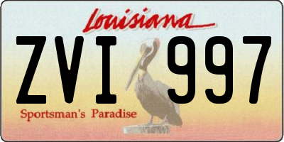 LA license plate ZVI997