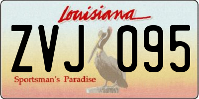 LA license plate ZVJ095