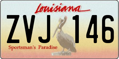 LA license plate ZVJ146