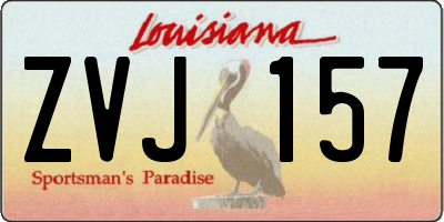LA license plate ZVJ157