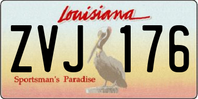 LA license plate ZVJ176