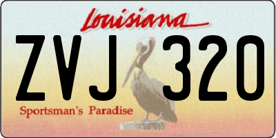 LA license plate ZVJ320