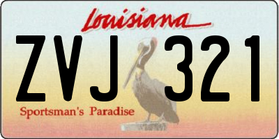 LA license plate ZVJ321