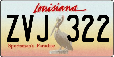 LA license plate ZVJ322