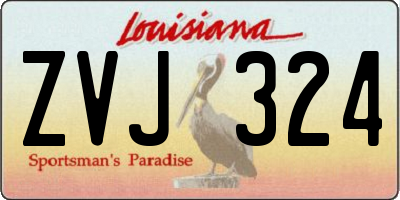 LA license plate ZVJ324