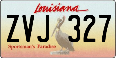 LA license plate ZVJ327