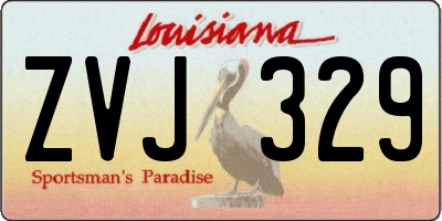 LA license plate ZVJ329