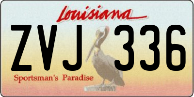 LA license plate ZVJ336