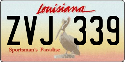 LA license plate ZVJ339