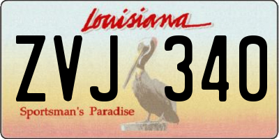 LA license plate ZVJ340