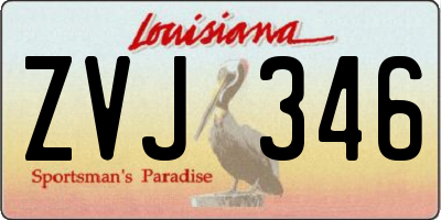 LA license plate ZVJ346