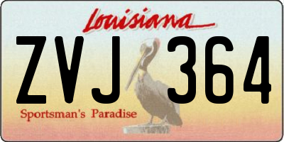 LA license plate ZVJ364