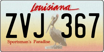 LA license plate ZVJ367