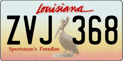 LA license plate ZVJ368