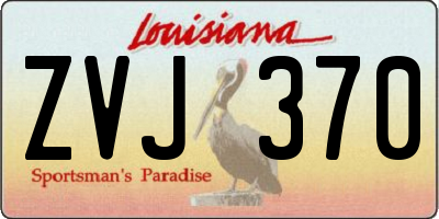 LA license plate ZVJ370