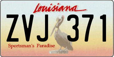 LA license plate ZVJ371