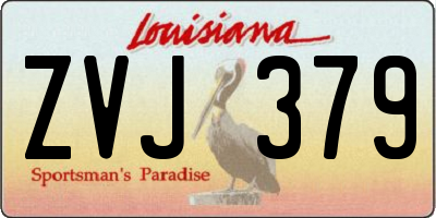 LA license plate ZVJ379