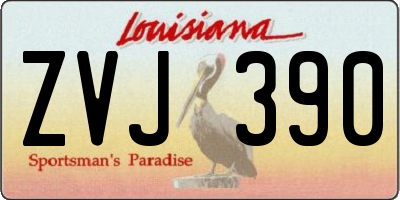 LA license plate ZVJ390