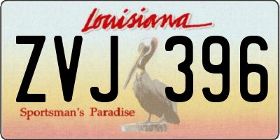 LA license plate ZVJ396