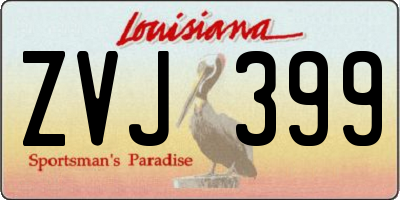 LA license plate ZVJ399