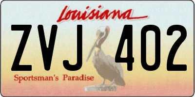 LA license plate ZVJ402