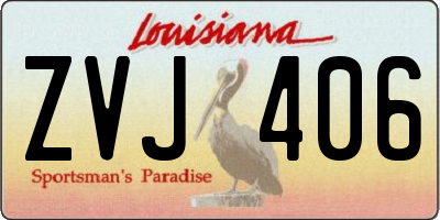 LA license plate ZVJ406