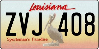 LA license plate ZVJ408