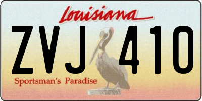 LA license plate ZVJ410