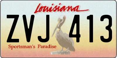 LA license plate ZVJ413