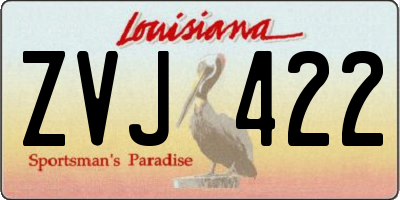 LA license plate ZVJ422