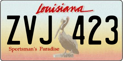 LA license plate ZVJ423