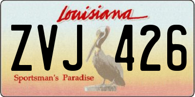 LA license plate ZVJ426