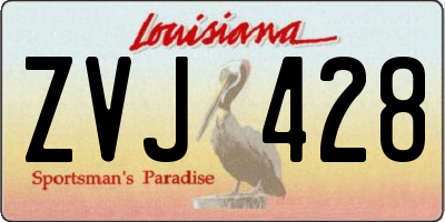 LA license plate ZVJ428