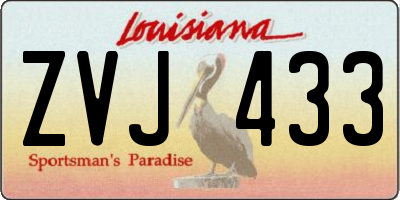 LA license plate ZVJ433
