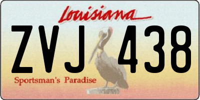 LA license plate ZVJ438