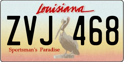 LA license plate ZVJ468