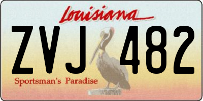 LA license plate ZVJ482