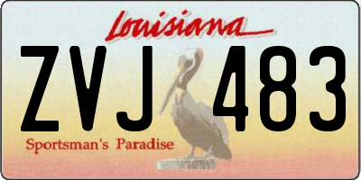 LA license plate ZVJ483