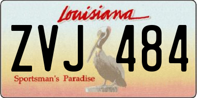 LA license plate ZVJ484